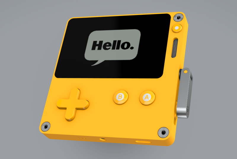 a render of the Playdate handheld console