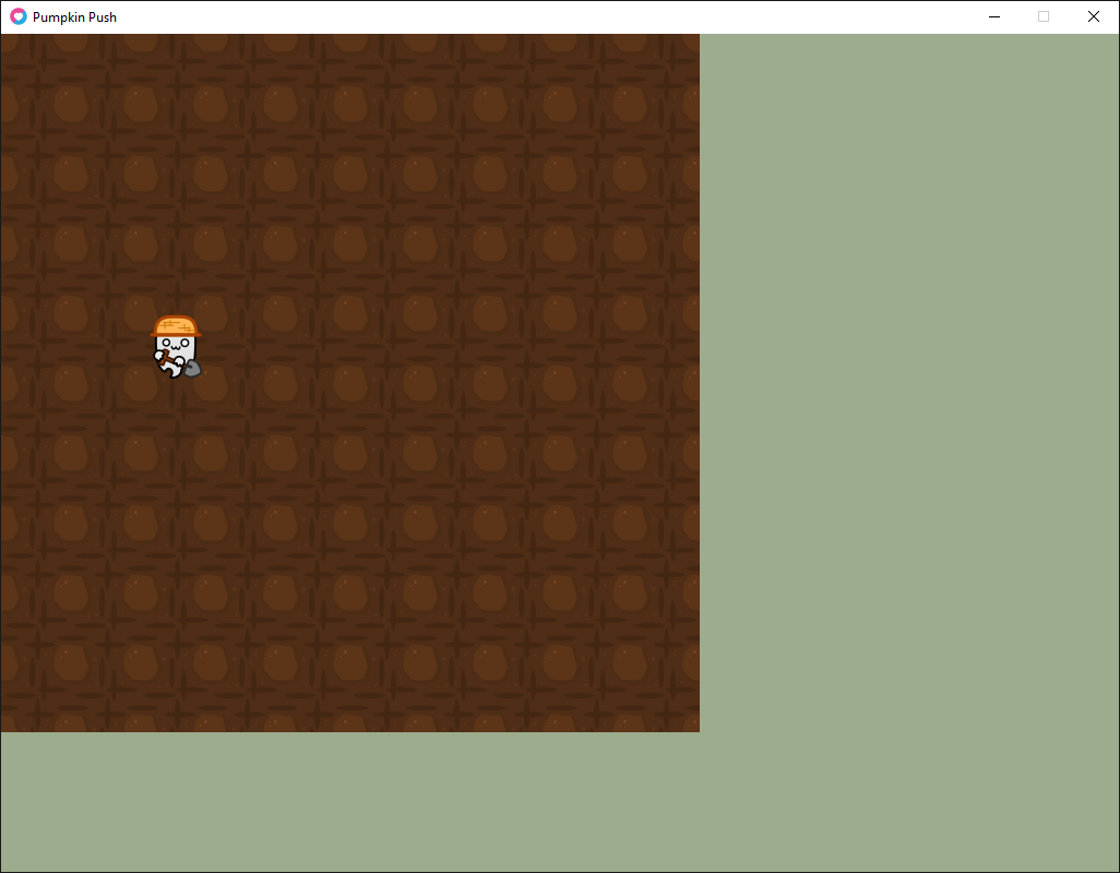 Ghost character is now standing 3 tiles to the right, and 5 tiles down from the top